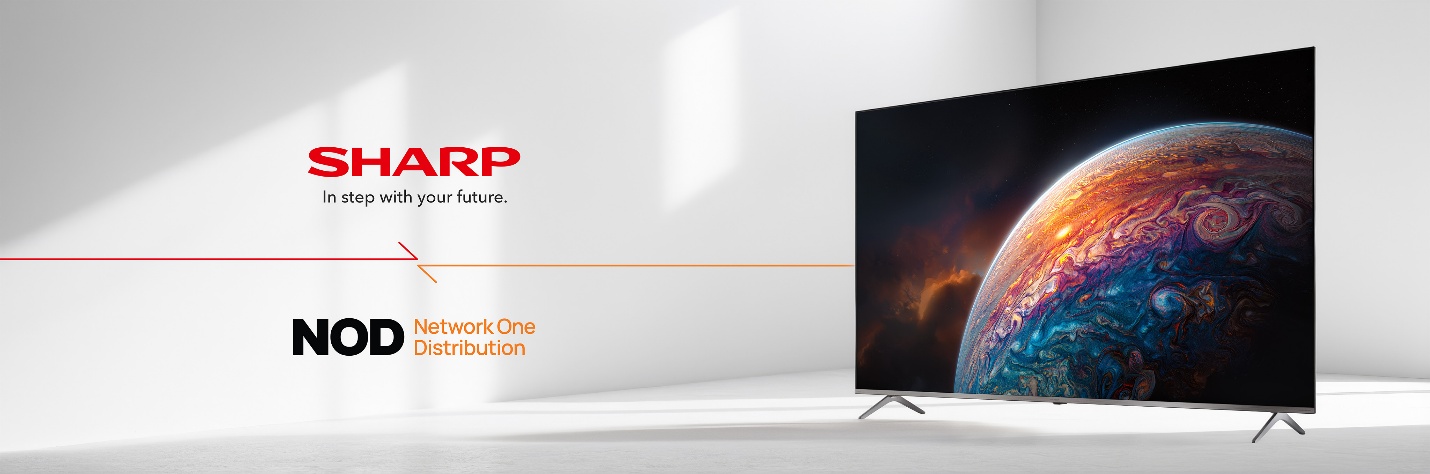 Logo Network One Distribution si SHARP Consumer Electronics